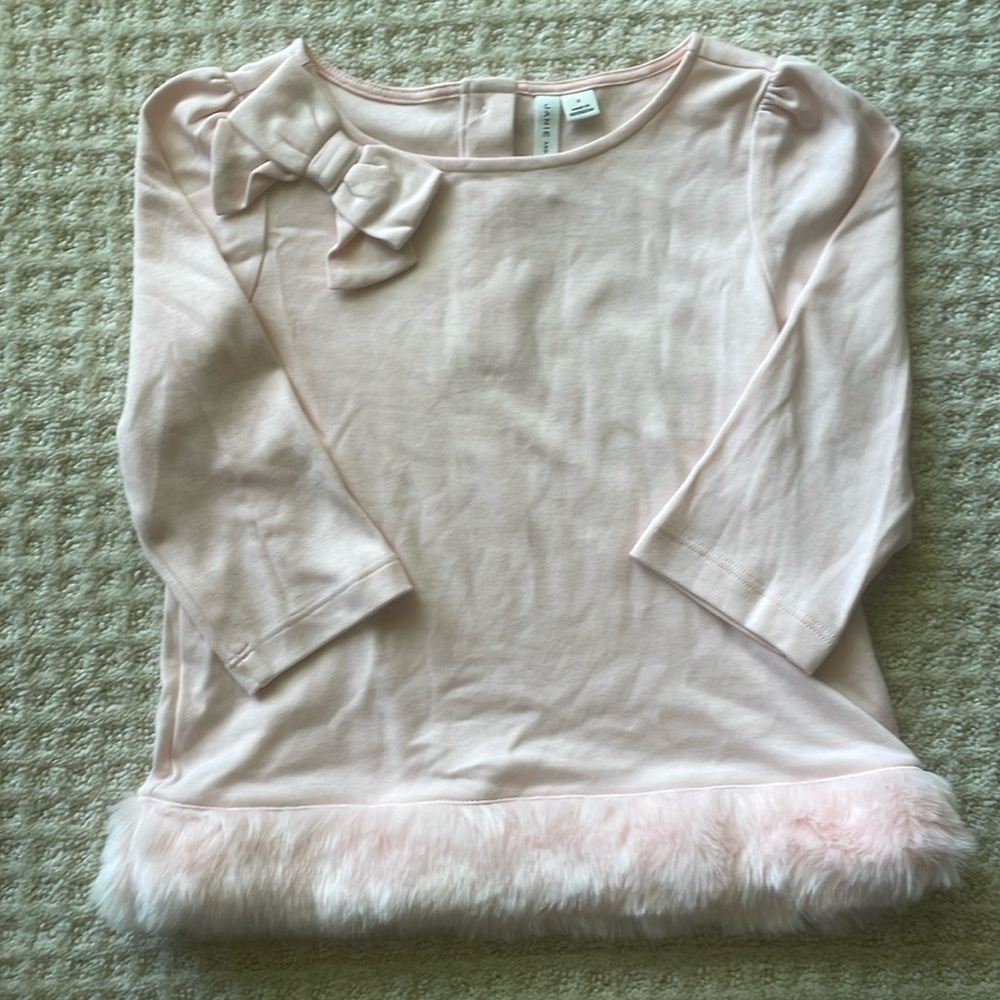 Jamie and Jack Pink Ruffle Hem Shirt sz 6